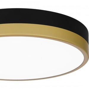 Quoizel WLN1611MBKG Weldin Flush mount led matte black gold Flush Mount