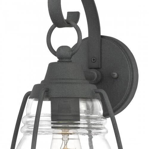 Quoizel AMR8408MB Admiral Outdoor wall 1 light mottled black Outdoor Lantern