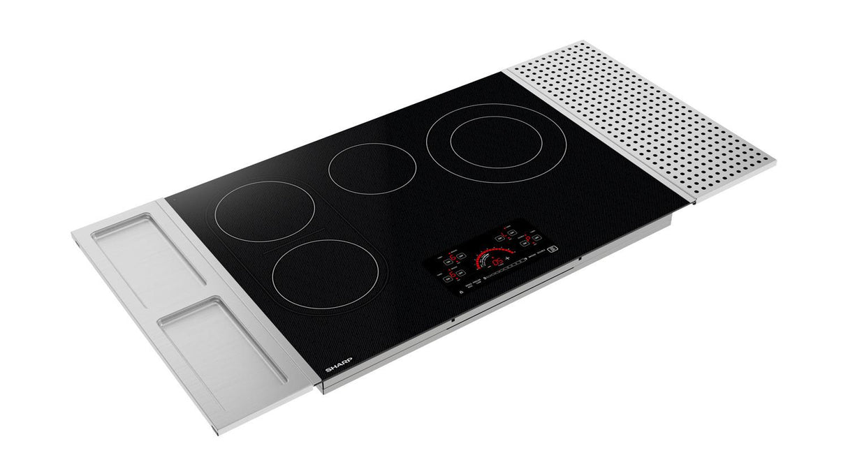 Sharp SCR3042FB 30" Electric Cooktop, 4 Heating Zones