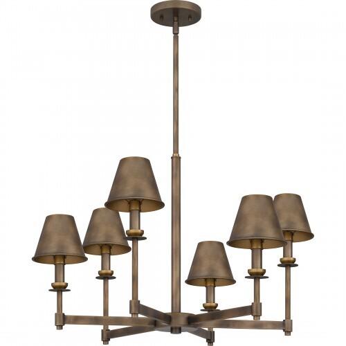 Quoizel CRO5026SU Cross Chandelier 6 lights statuary bronze Chandelier