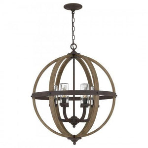 Quoizel FSN3525RK Fusion Outdoor pendant 6 light rustic black Pendant