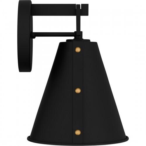 Quoizel HYD8408MBK Hyde Outdoor wall 1 light matte black. Outdoor Lantern
