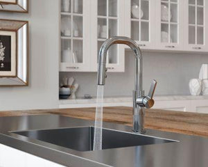 Pfister Polished Chrome 1-handle Pull-down Bar/prep Kitchen Faucet GT572-MTC