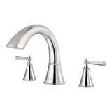 Saxton 2-Handle Complete Roman Tub Trim in Polished Chrome