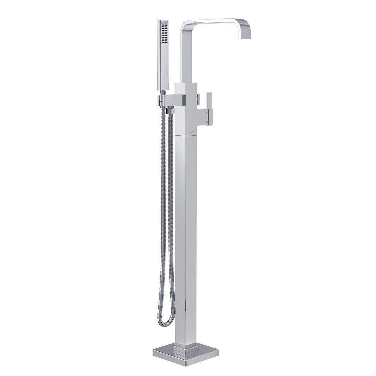 Gerber D300544BBT Brushed Bronze Square Floor Mount Tub Filler Trim Kit With Handshower