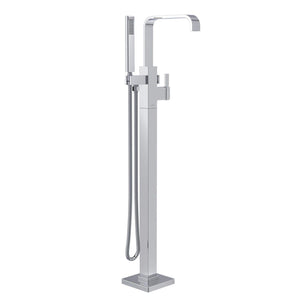 Gerber D300544BBT Brushed Bronze Square Floor Mount Tub Filler Trim Kit With Handshower