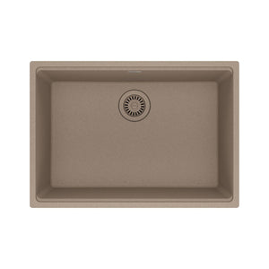 FRANKE MAG11025-OYS Maris Undermount 27-in x 19-in Granite Single Bowl Kitchen Sink in Oyster In Oyster