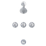 Gerber G0748030 Chrome Classics Three Metal Fluted Handle Threaded ESCUTCHEO...