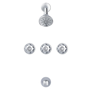 Gerber G0748030 Chrome Classics Three Metal Fluted Handle Threaded ESCUTCHEO...