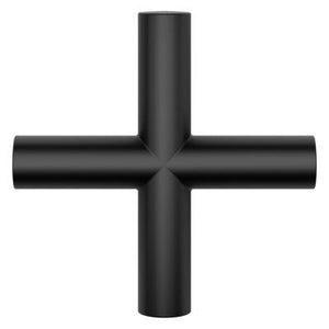 Pfister Matte Black Single Cross Handle for Slide Bar Kit HHL-G16TNTB