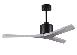 Matthews Fan MW-BK-BW-52 Mollywood 6-speed contemporary ceiling fan in Matte Black finish with 52” solid barn wood tone blades
