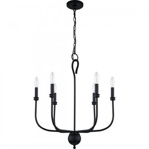 Quoizel BLA5022MBK Blanche Chandelier 6 lights matte black Chandelier