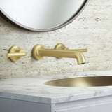 Pfister Brushed Gold 2-handle Wall Mount Bathroom Faucet LG49-TNT2BG