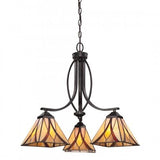 Quoizel TFAS5003VA Asheville Chandelier tiffany valiant bronze 3lt Chandelier