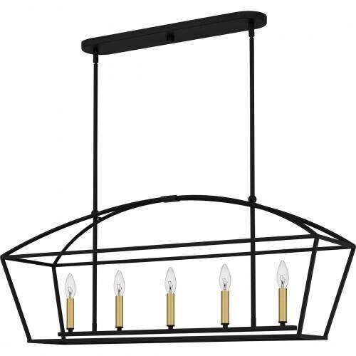 Quoizel COB540MBK Concho Bay Island 5 lights matte black Island Light