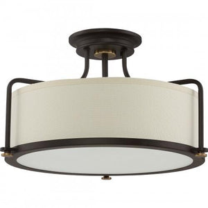 Quoizel QF1715WT Calvary Semi flush wstrn brnz  3lts Semi-Flush Mount