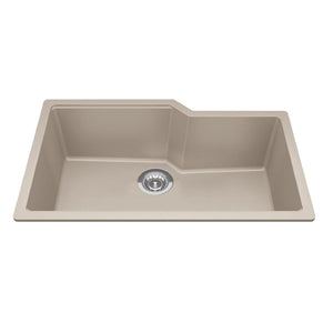 KINDRED MGS2031U-9CHAN Granite Series 30.69-in LR x 19.69-in FB Undermount Single Bowl Granite Kitchen Sink in Champagne In Champagne