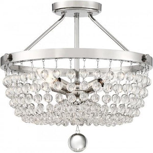 Quoizel TRA1716PK Teresa Semi-flush mount 4 light polished nickel Semi-Flush Mount