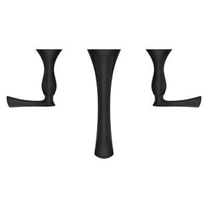 Pfister Matte Black 2-handle Wall Mount Bathroom Faucet LG49-RH4B