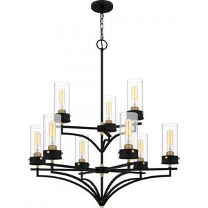 Quoizel HLS5031MBK Hillside Chandelier 9 lights matte black Chandelier
