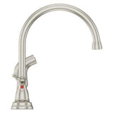 Pfirst Series 2-Handle Kitchen Faucet with Side Spray in Stainless Steel