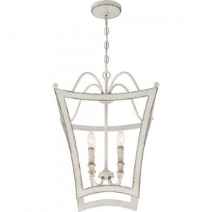 Quoizel SUM5216AWH Summerford Foyer 4 light antique white Pendant