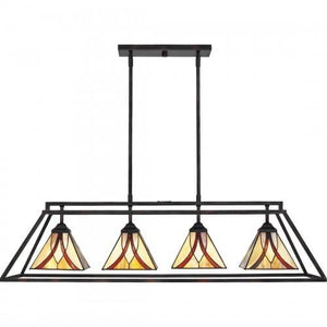 Quoizel TFAS442VA Asheville Linear chandelier 4 light valiant bronze Island Light