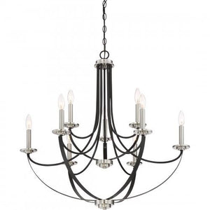 Quoizel ANA5009K Alana 9 light chandelier mystic blk Chandelier