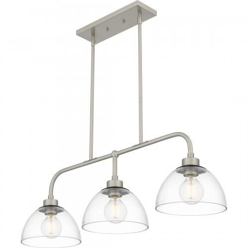 Quoizel HLY336BN Halsey Island 3 lights brushed nickel Island Light