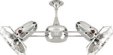 Matthews Fan DD-CR-MTL-DAMP Duplo Dinamico 360” rotational dual head ceiling fan in Polished Chrome finish with Metal blades for damp locations.