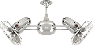 Matthews Fan DD-CR-MTL Duplo Dinamico 360” rotational dual head ceiling fan in Polished Chrome finish with Metal blades.