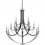 Quoizel ANA5015K Alana 15 light chandelier mystic blk Chandelier