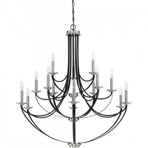 Quoizel ANA5015K Alana 15 light chandelier mystic blk Chandelier