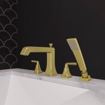 Brushed Gold Park Avenue 4-hole Roman Tub With Handshower, Trim Only LG6-4FEBG