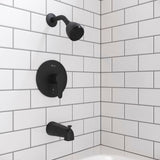 Pfirst Series 1-Handle Shower, Trim Only Less Showerhead in Matte Black