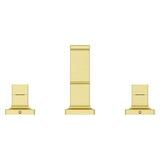 Verve 2-Handle 8 in. - 15 in. Widespread Bathroom Faucet without Handles with Ribbon Spout in Brushed Gold