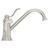 Portland 1-Handle Kitchen Faucet with Side Spray in Stainless Steel