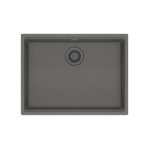 FRANKE MAG11023ADA-SHG Maris Undermount 25-in x 18.94-in Granite ADA Single Bowl Sink in Stone Grey In Stone Grey