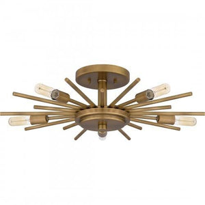Quoizel QSF6158WS Quoizel Semi-Flush Mount Semi flush 5 lights weathered brass Semi-Flush Mount