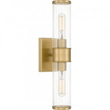 Quoizel QW16128AB Quoizel Wood Wall 2 lights aged brass Wall Sconce