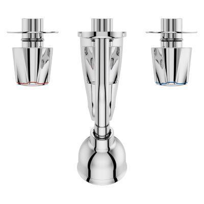 Polished Chrome Pfister 3-handle Tub & Shower Faucet With Metal VER... LG01-3410