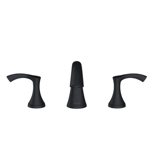 Gerber D304222BS Antioch Two Handle Widespread Lavatory Faucet - Satin Black