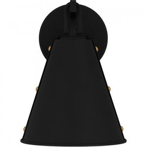 Quoizel HYD8408MBK Hyde Outdoor wall 1 light matte black. Outdoor Lantern