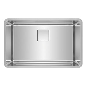 FRANKE PTX110-28 Pescara 29.5-in. x 18.5-in. 18 Gauge Stainless Steel Undermount Single Bowl Kitchen Sink - PTX110-28 In Pearl