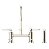Port Haven 2-Handle Kitchen Faucet with Side Spray in Polished Nickel
