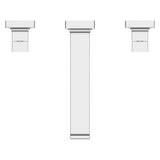 Polished Chrome 2-handle 8" Widespread Wall Mount Bathroom Faucet W... LG49-VRV3C