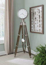 Howard Miller Chaplin IV Floor Clock 615-067 - Aged Auburn Finish, Light Distressing Home Decor, Nickel-Finished Pendulum Bob, Quartz Triple-Chime Movement
