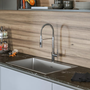 KINDRED BSL2131-9-1N Brookmore 31-in LR x 20.9-in FB x 9-in DP Drop in Single Bowl Stainless Steel Sink In Commercial Satin Finish
