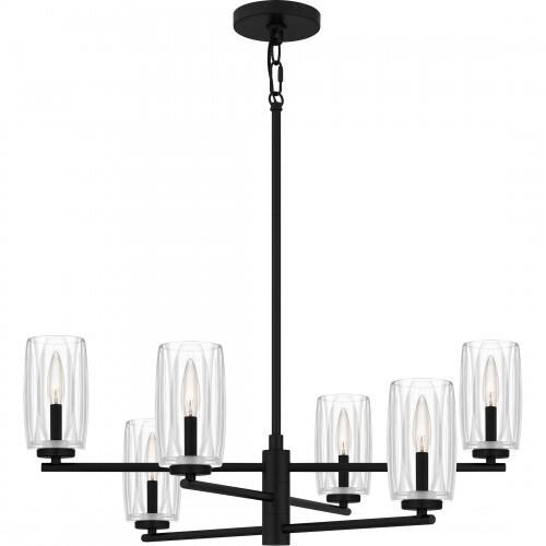 Quoizel CUN5026MBK Cunningham Chandelier 6 lights matte black Chandelier