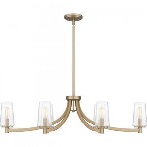 Quoizel MIC638BGD Miccio Linear chandelier 6 lights bronze gold Island Light